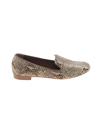 Pre-owned Bernardo Flats In Brown