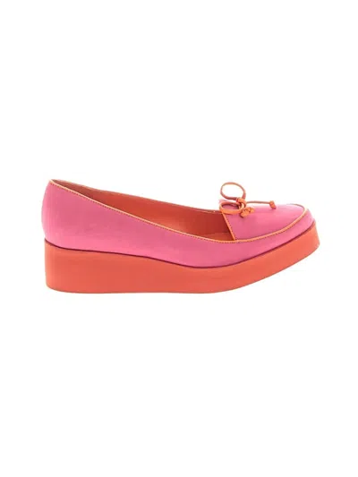 Pre-owned Bernardo Flats In Pink