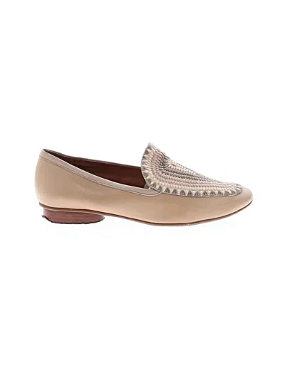 Pre-owned Bernardo Flats In Tan