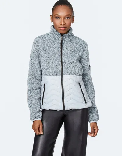 Bernardo Fleece Puffer Jacket In Gray