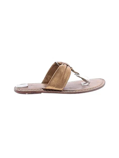 Pre-owned Bernardo Flip Flops In Tan