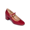 Bernardo Footwear Ancona Block Heel Mary Jane In Dark Red