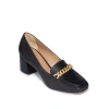 Bernardo Footwear Avery Heeled Chain Loafer In Black