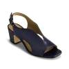 Bernardo Footwear Bedford Mid Heel Sandal In Dark Navy