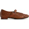 Bernardo Perforated Leather Mary Jane Ballerina Flats