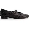 Bernardo Perforated Leather Mary Jane Ballerina Flats