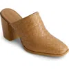 Bernardo Britt Woven Leather Block-heel Mules In Sand
