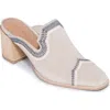 Bernardo Footwear Brooklyn Embroidered Mule In Clay