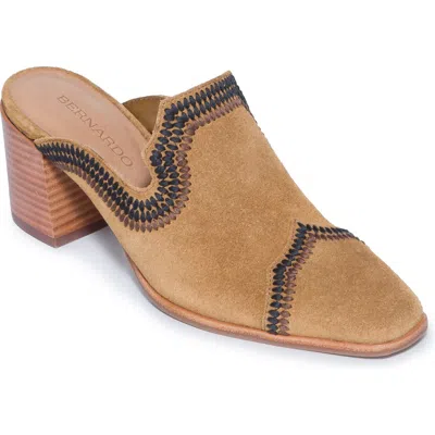 Bernardo Footwear Brooklyn Embroidered Mule In Safari