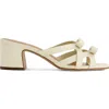 Bernardo Footwear Burgo Mid Heel Sandal In Eggshell