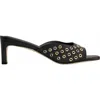 Bernardo Footwear Cenza Grommet Kitten Heel Mule In Black