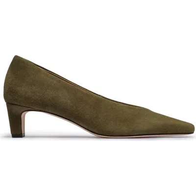 Bernardo Footwear Chiara Kitten Heel Pump In Dark Olive