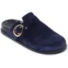Bernardo Footwear Easton Leather Footbed Clog In Dark Navy