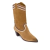 Bernardo Footwear Fremont Embroidered Western Boot In Safari