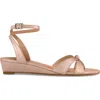 Bernardo Footwear Garcel Demi-wedge Sandal In Blush Metallic