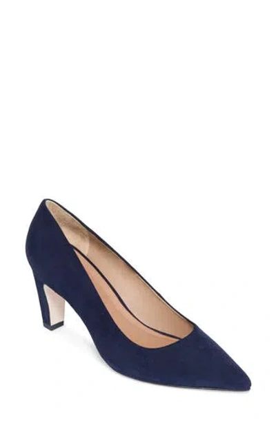 Bernardo Footwear Giselle Pump In Dark Navy Kid Suede