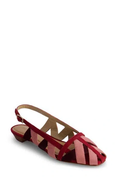 Bernardo Footwear Glinda Slingback Flat In Rosewood/ Petal/ Aubergine