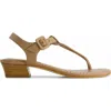 Bernardo Footwear Goya T-strap Sandal In Sand