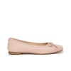 Bernardo Gwynn Leather Bow Ballerina Flats In Pink