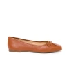 Bernardo Square Toe Ballet Flat In Luggage