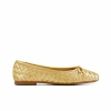 Bernardo Footwear Gwynn Woven Ballet Flat In Gold