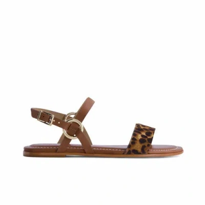 Bernardo Footwear Henre Ankle Strap Sandal In Leopard/luggage