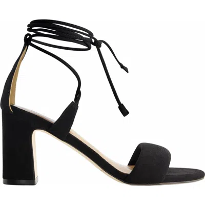 Bernardo Footwear Ieda Ankle Tie Heeled Sandal In Black