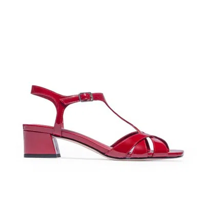 Bernardo Footwear Jean Low Heel Sandal In Red