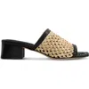Bernardo Footwear Jenne Raffia Sandal In Black