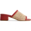 Bernardo Footwear Jenne Raffia Sandal In Red