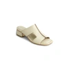Bernardo Footwear Jewel Low Heel Sandal In Eggshell