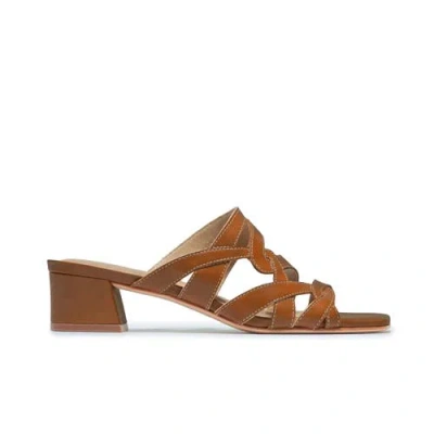Bernardo Footwear Johanne Low Heel Sandal In Brown