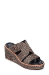 Bernardo Kaian Wedge Sandal In Black Multi