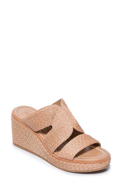 Bernardo Kaian Wedge Sandal In Sand Multi