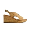 Bernardo Footwear Kuarta Wedge Sandal In Cork W/gold Fleck