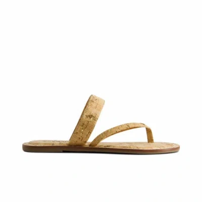 Bernardo Footwear Leia Thong Sandal In Cork W/gold Fleck