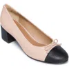 Bernardo Footwear Marisol Cap Toe Pump In Blush / Black