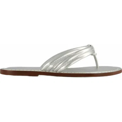 Bernardo Footwear Miami Thong Sandal In Silver