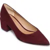 Bernardo Footwear Milie Block Heel Pump In Aubergine