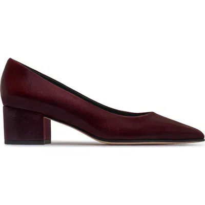 Bernardo Footwear Millie Block Heel Pump In Chocolate Wine
