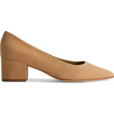 Bernardo Footwear Millie Block Heel Pump In Dune