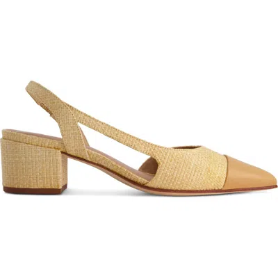 Bernardo Footwear Monroe Cap Toe Pump In Light Natural