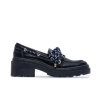 Bernardo Nico Leather Lug-sole Boat Loafers In Blue
