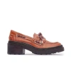 Bernardo Nico Leather Lug-sole Boat Loafers In Brown