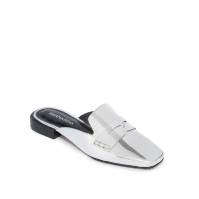 Bernardo Footwear Penny Loafer Mule In Silver