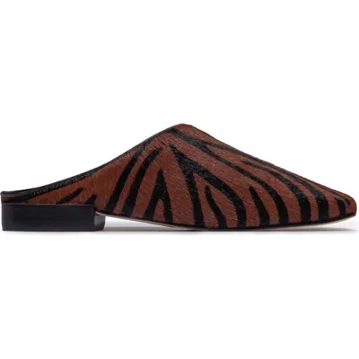 Bernardo Footwear Porto Haircalf Flat Mule In Zebra