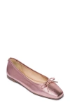 Bernardo Square Toe Ballet Flat In Light Pink