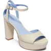 Bernardo Footwear Valeria Leather Platform Sandal In Neutral