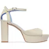 Bernardo Footwear Valeria Leather Platform Sandal In Neutral