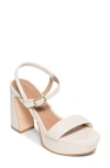 Bernardo Ventura Ankle Strap Platform Sandal In Eggshell